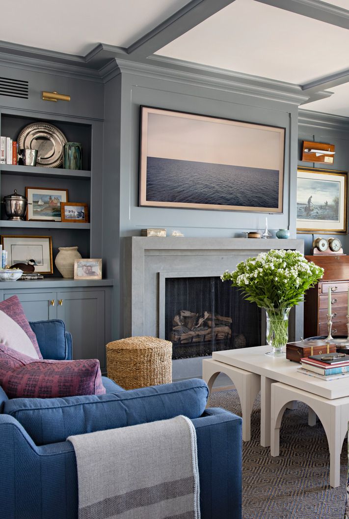 Mantoloking, New Jersey-Haus, entworfen von Joe Lucas von Lucas Studio Living Room