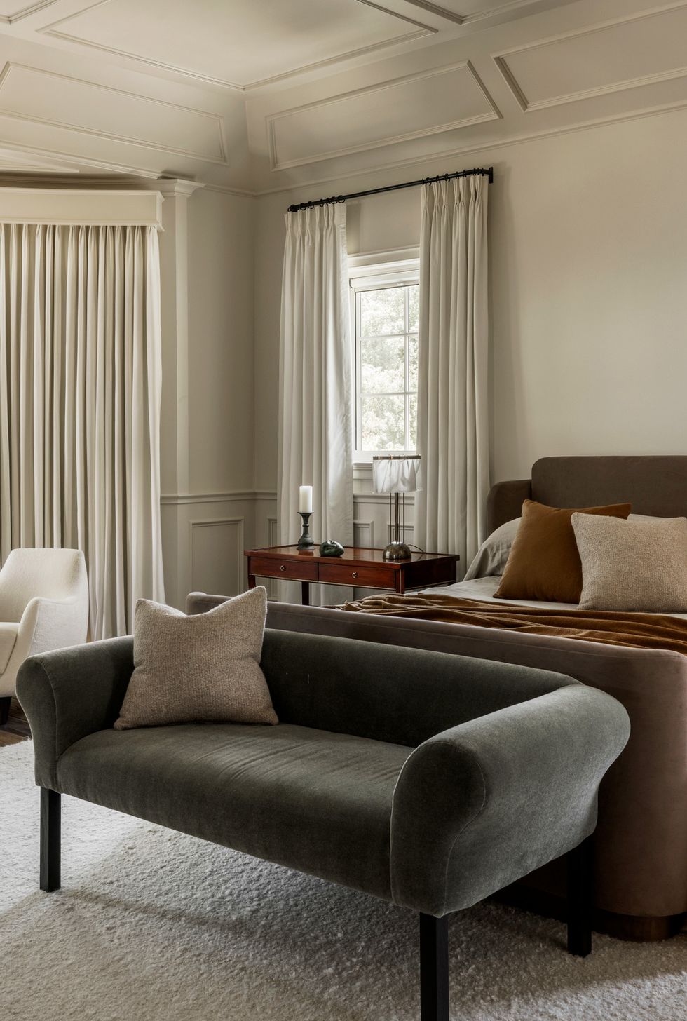 Los Angeles Home, entworfen von Jeremiah Brent Design, Hauptschlafzimmer