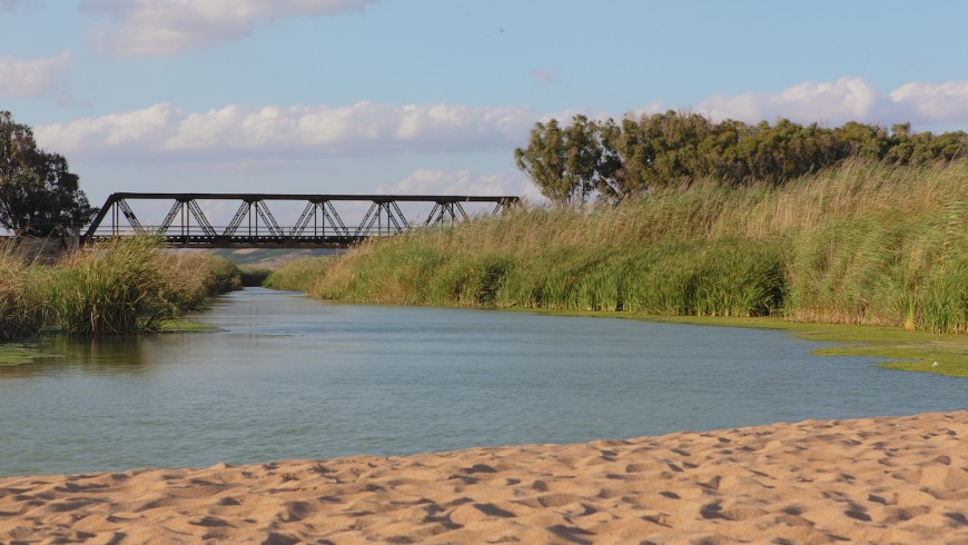 Die Mündung des Flusses Belice