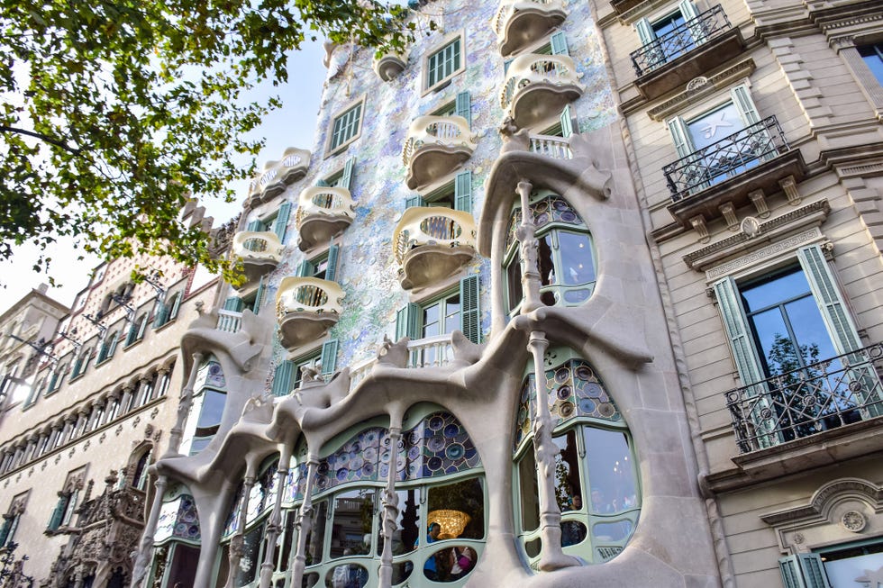 Barcelona, ​​Spanien 3. Oktober 2019 Fassade des Hauses Casa Batllo in Barcelona Barcelona ist die Hauptstadt Kataloniens