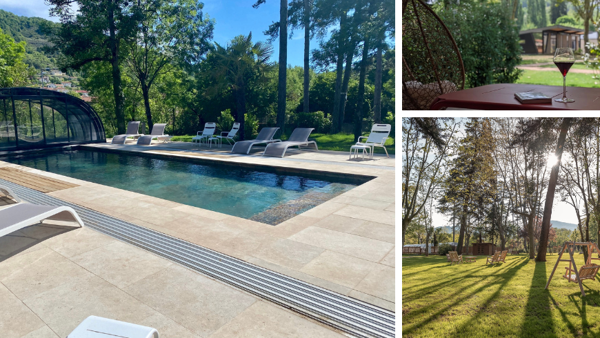 Domaine Le Vaxergues: Eine ökologische Zuflucht im Herzen von Aveyron. Pool und Grünflächen