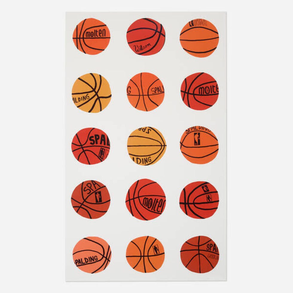 Jonas Wood, Untitled (Basketball Wallpaper), 2013