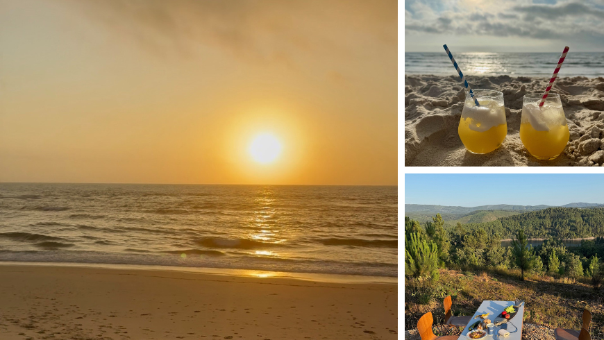 Strand, Meer und Natur in der Nähe von Rio Zêzere