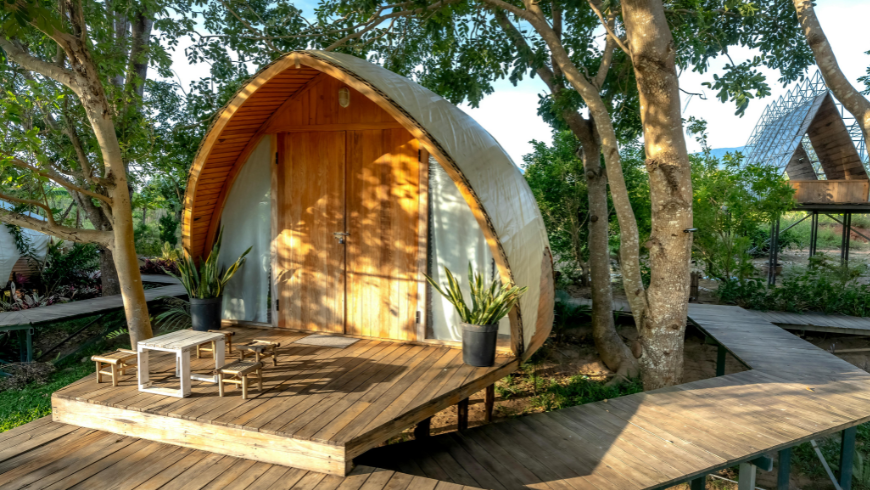 Umweltfreundliches Holzhaus