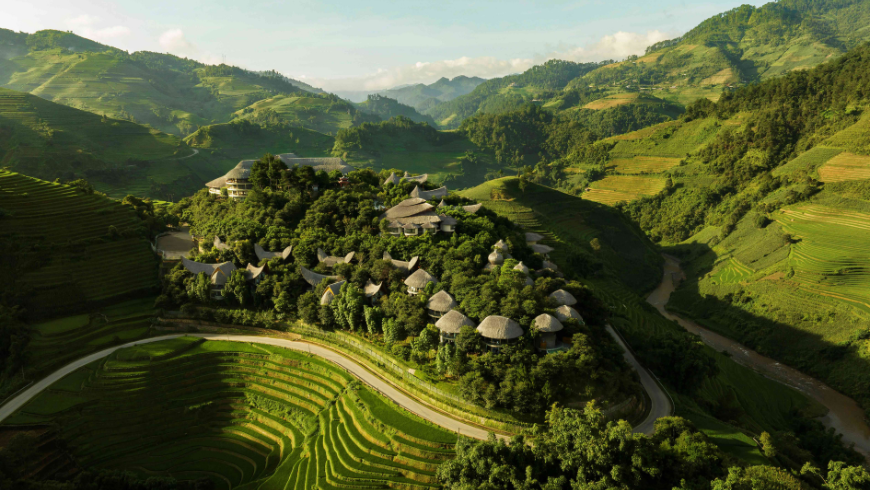 Öko-Hotel in den Bergen in Vietnam