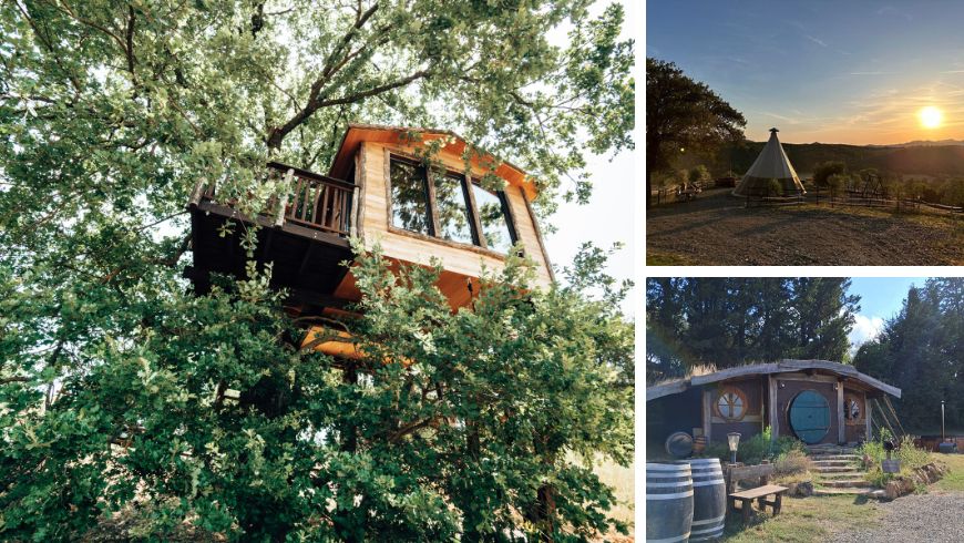 Baumhaus, Hobbit-Haus und Tend inmitten der Natur, Glamping il Sole, Toskana