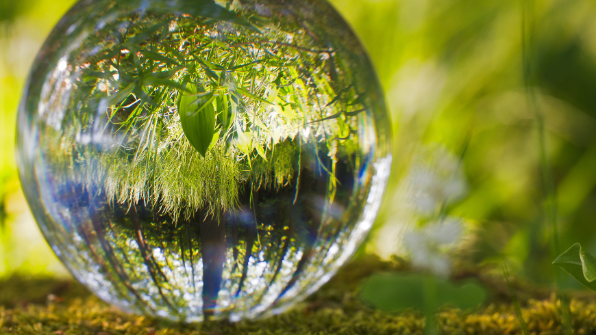 Naturlandschaft, die die Vorteile von Naturgeräuschen für das Wohlbefinden symbolisiert