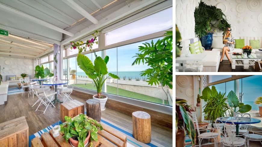 Grünanlagen im Hotel Select Suite Hotel, Riccione, Italien