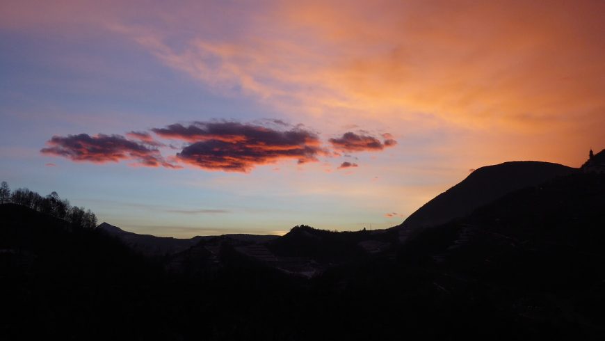 Sonnenuntergang im Val di Cembra