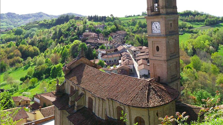 Blick auf die Kirche San Giorgio, Aramengo