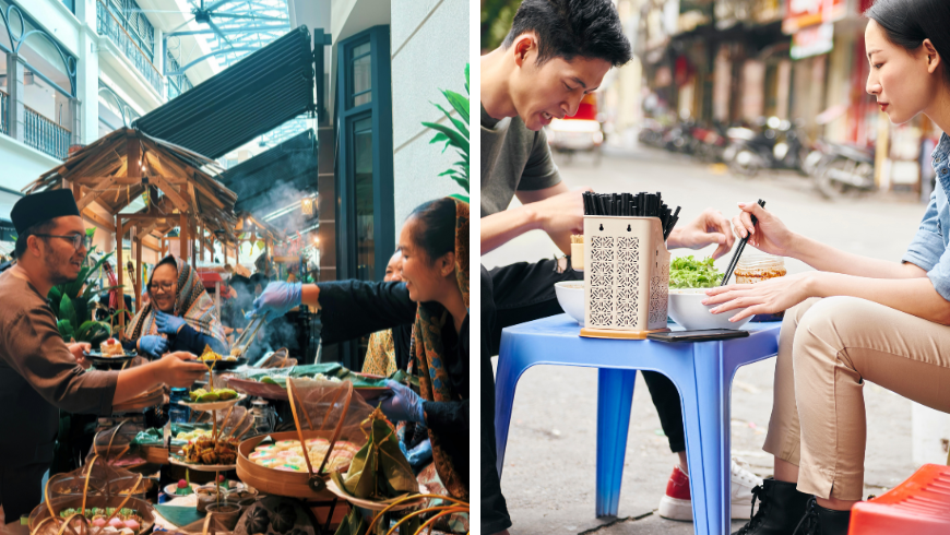 Streetfood-Treffen in Vietnam