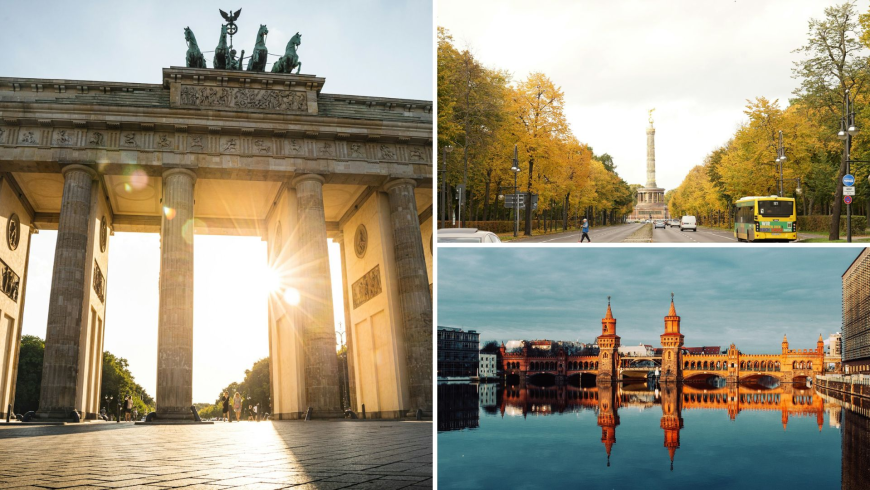 Nachhaltige Berlin-Reise: Brandenburger Tor, Siegessäule im Tiergarten und Oberbaumbrücke
