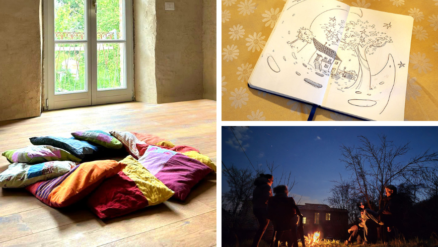 Kunst- und persönlicher Reflexionsworkshop und Abendgespräch am Feuer