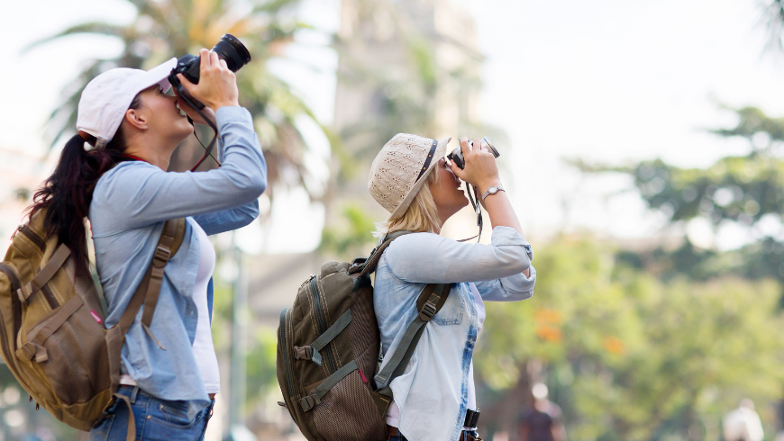 Touristen machen Fotos