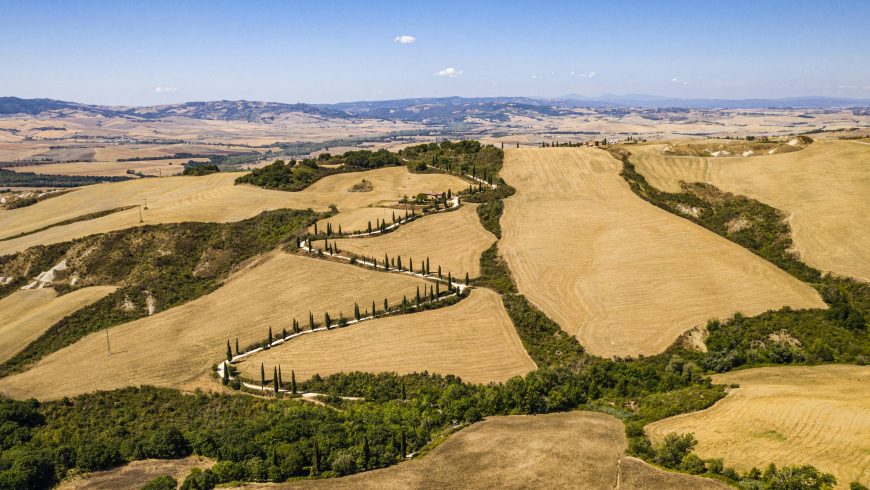 Hügel im Val d'Orcia, Pienza