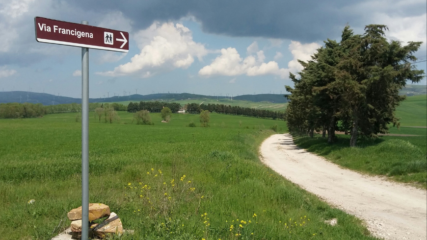 Via Francigena, schöne Route, die man zu Fuß erkunden kann