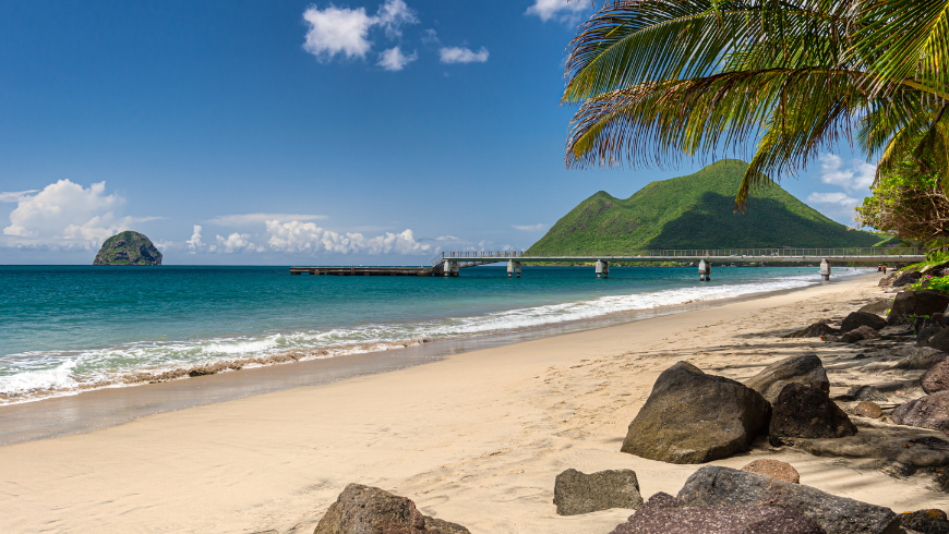 Strandlandschaft von Le Diamant
