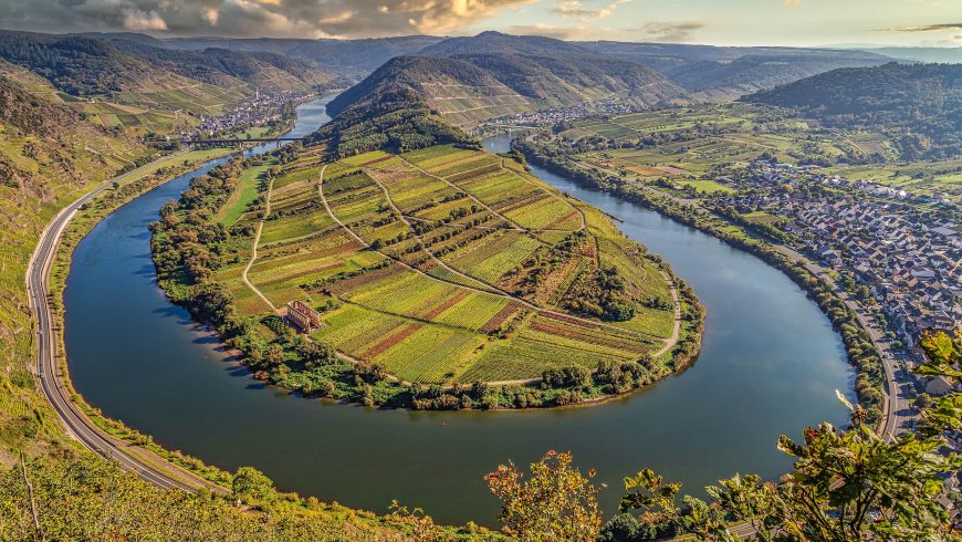 Luftaufnahme der Mosel