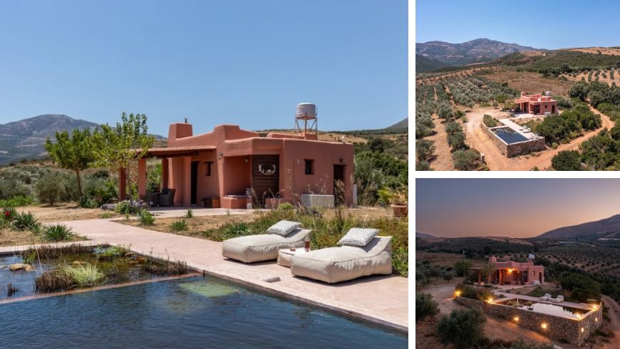 Off-Grid-Ferienhaus auf Kreta, angetrieben durch Solarenergie und Regenwassersammlung